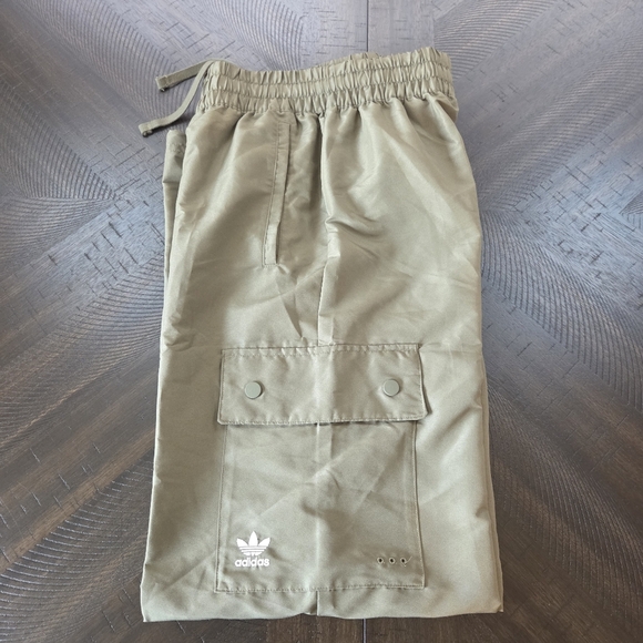 Adidas Originals Women's Woven Cargo Pants - Olive Strata XS 4-6 New Dance Loose - Picture 9 of 10